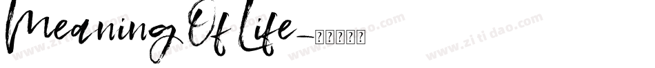 Meaning Of Life字体转换